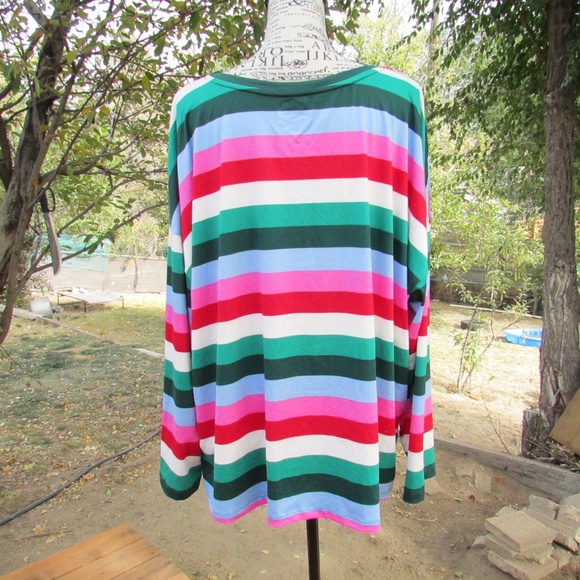 Joyspun Women's Striped Long Sleeve Tee - Multicolor - Picture 4 of 4